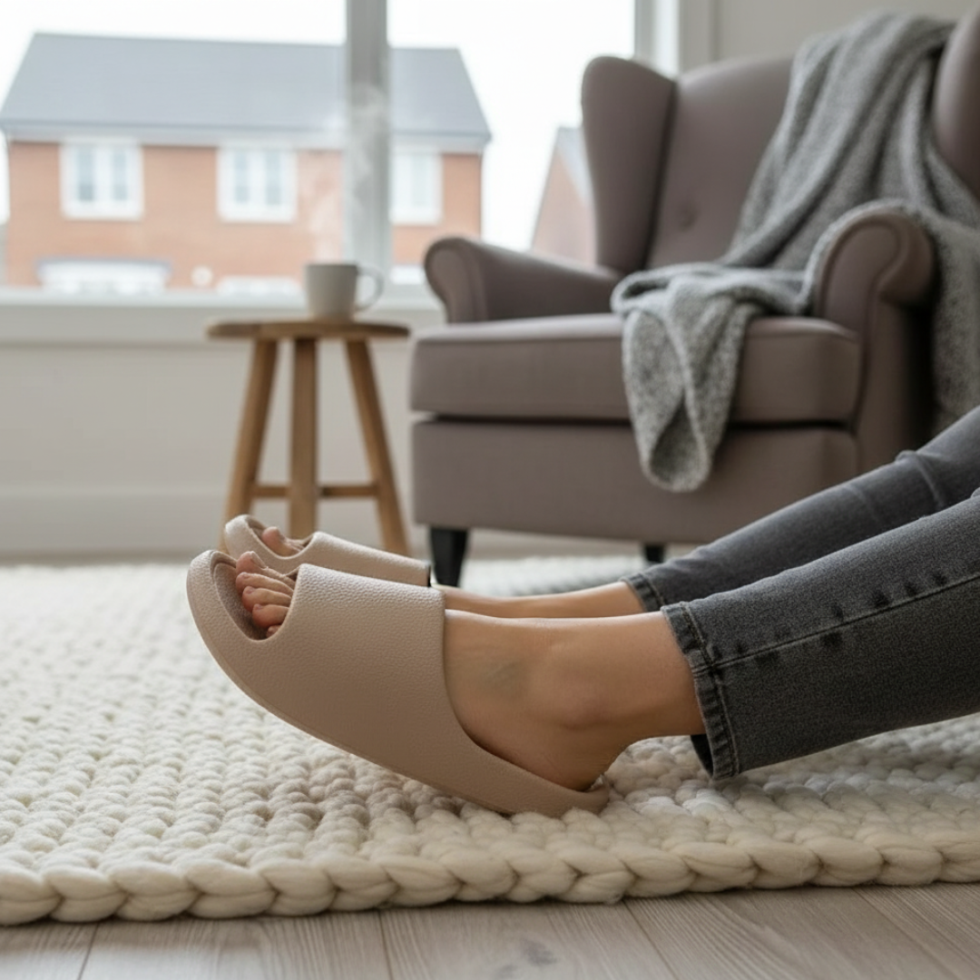 Slippers for Indoor Use with EVA Comfort & Massage Sole – CloudEase Slides