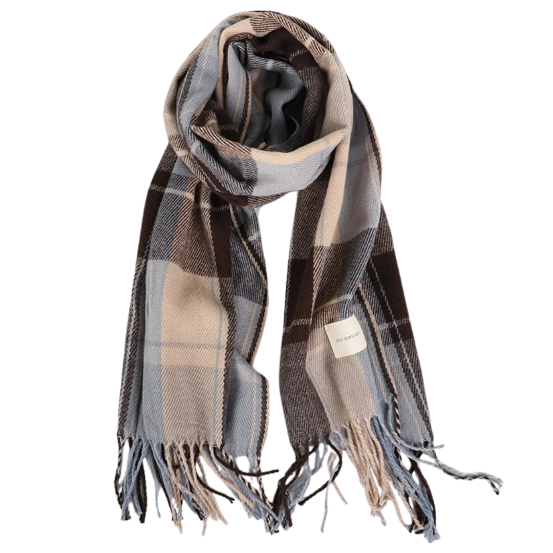 Checked Warm Polyester Scarf – WinterWeb