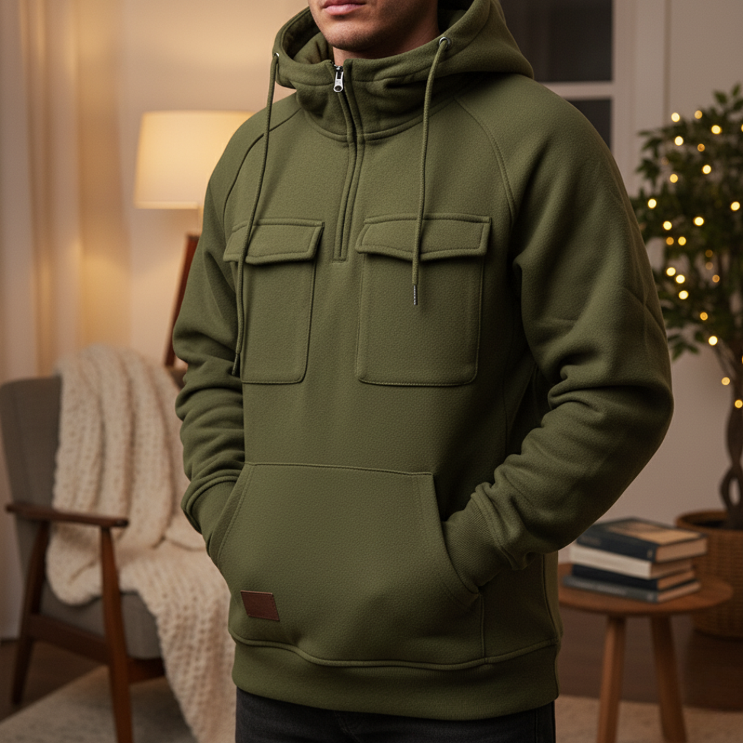 Utility Comfort Hoodie Sweater with Pockets – Maverick Vest