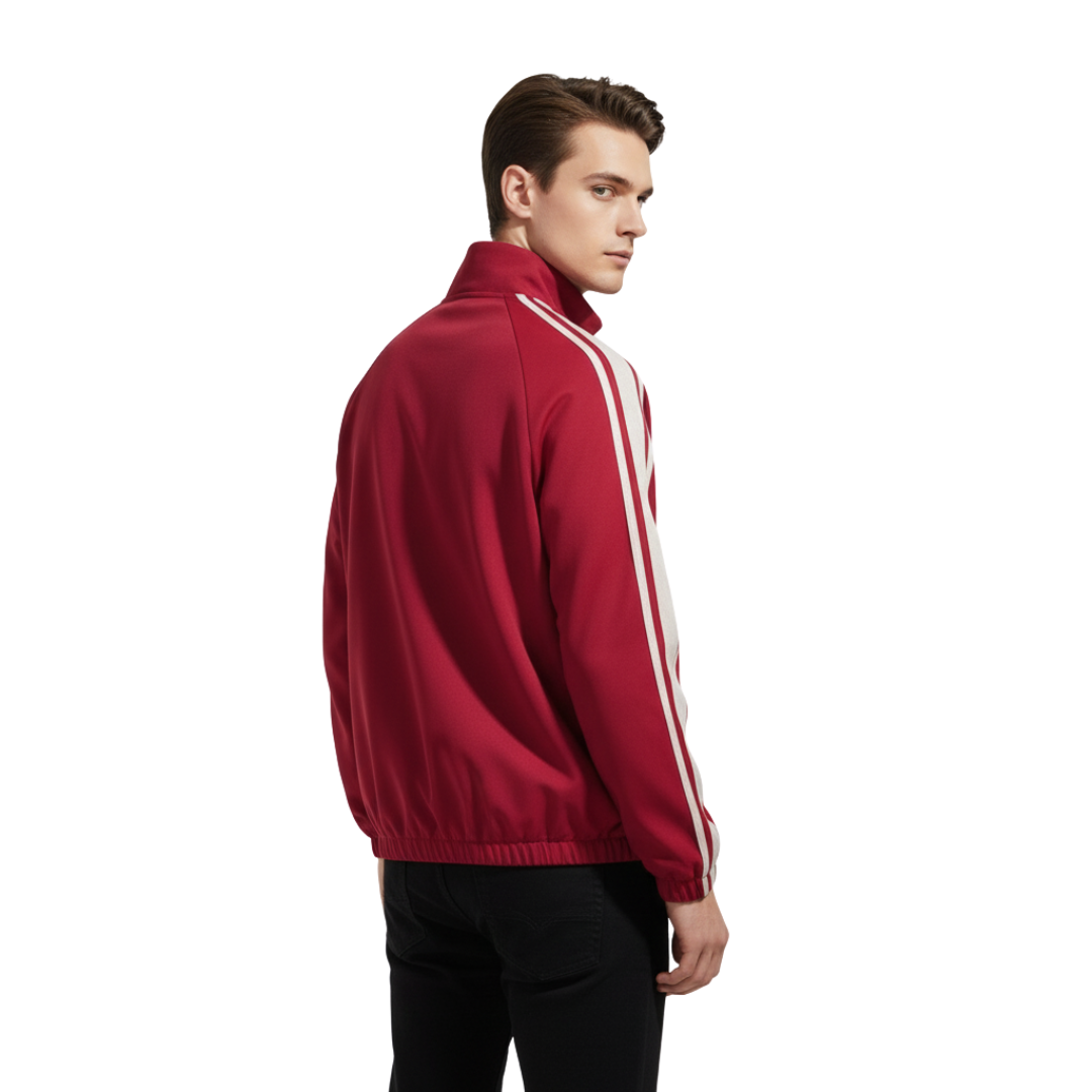 Unisex Windproof Reversible Track Jacket – Zip-Up Shell