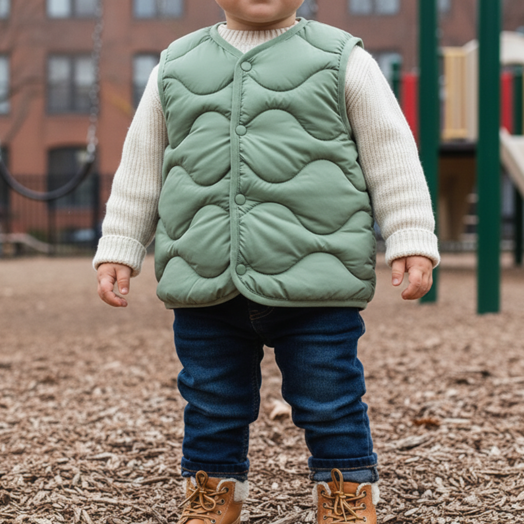 Children’s Winter Vest Jacket – PuffNest Cotton-Padded Gilet for Boys & Girls