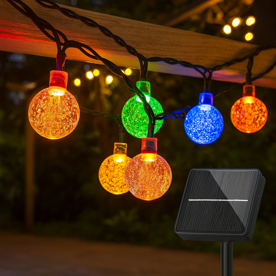 Fairy Light Solar String Lights – CrystalGlow Garden Globes