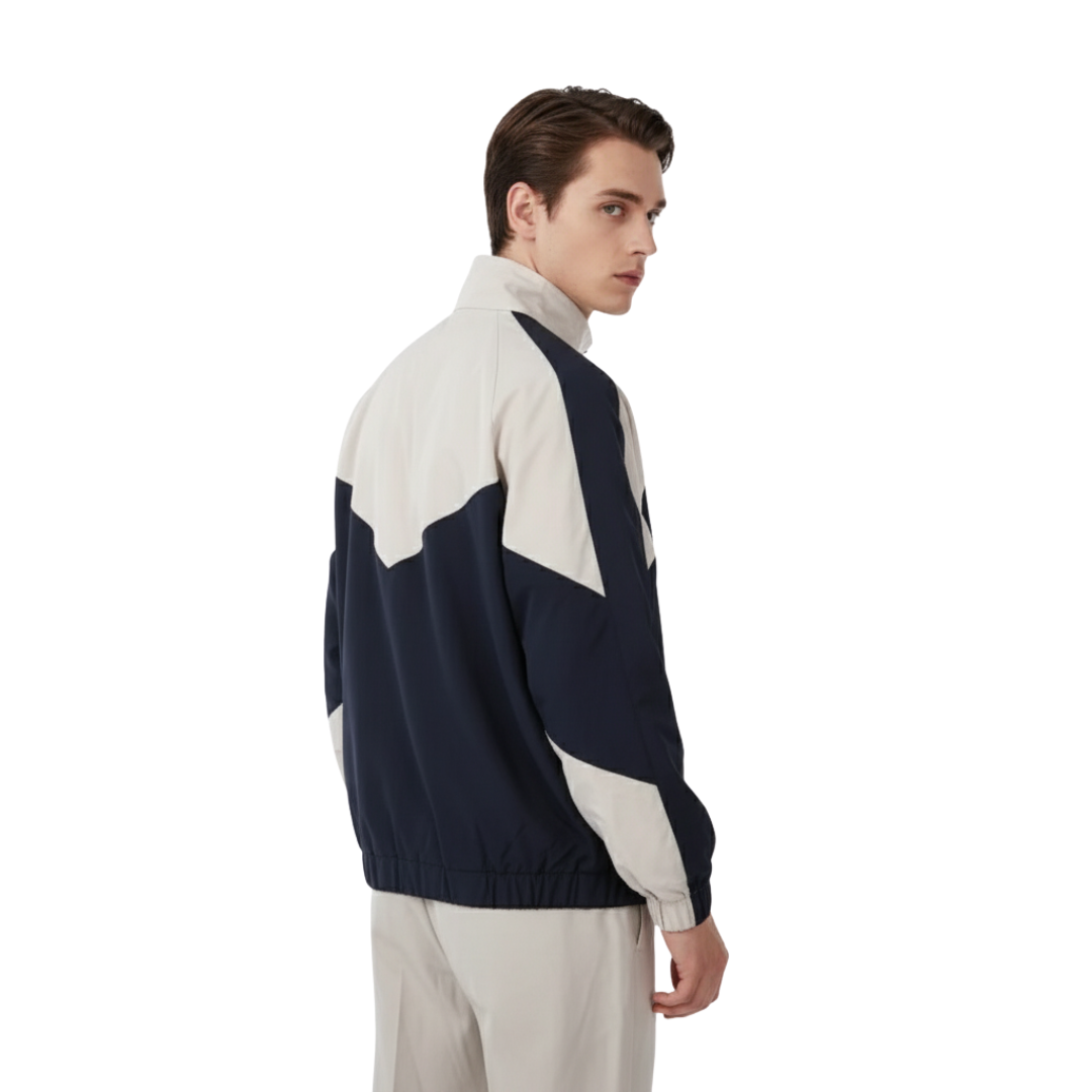 Men’s Lightweight Windbreaker Jacket – Varsity-Style Shell