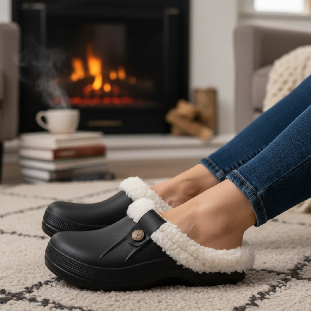 Slipper with Waterproof Sole & Plush Lining – CosyStep Winter Clogs