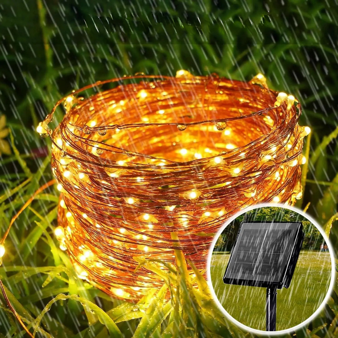 Light String Solar Christmas Lights – GlowTwist 8-Mode Waterproof LEDs