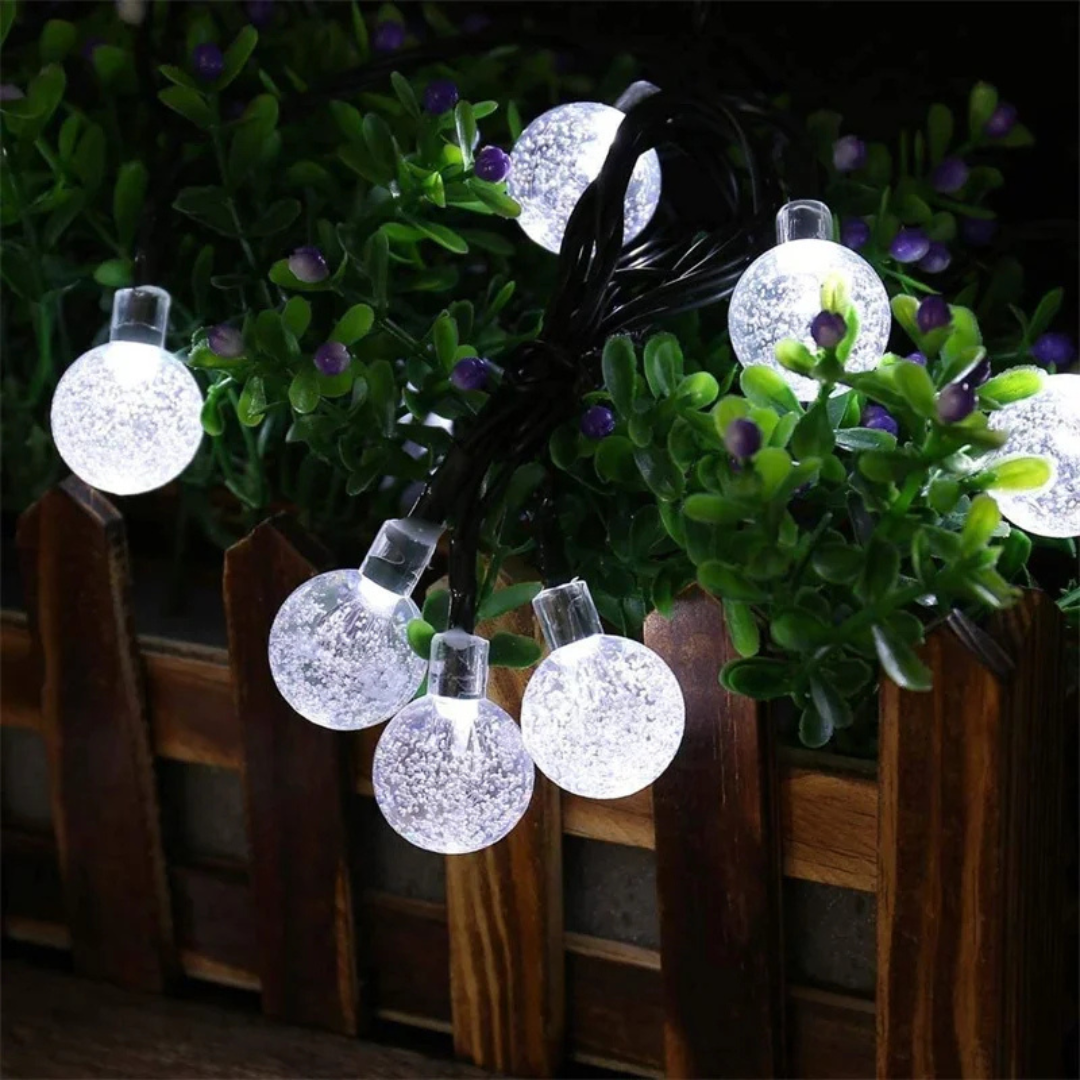 Fairy Light Solar String Lights – CrystalGlow Garden Globes