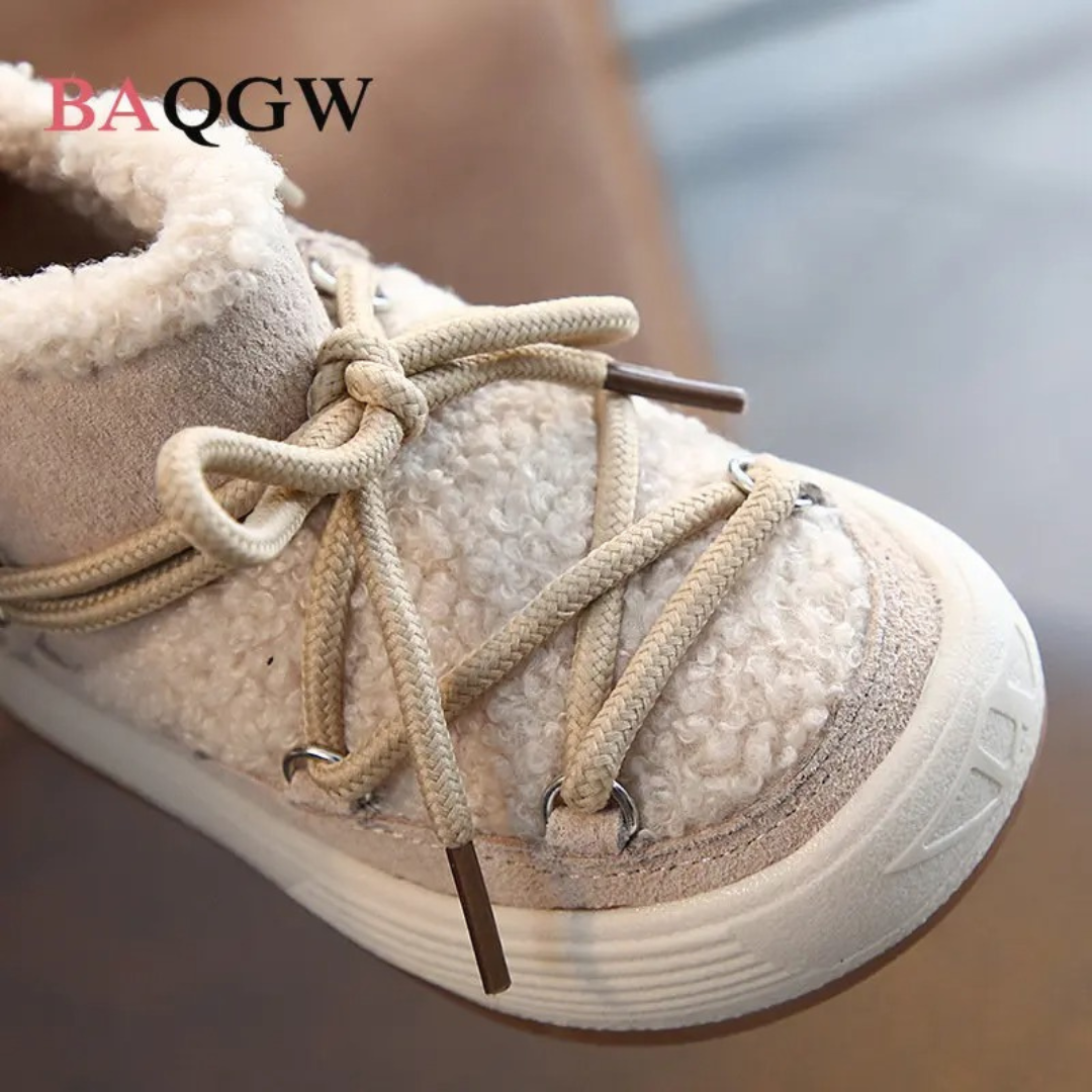 Baby Ankle Boots – CosyTrek Children’s Winter Lace-Up Shoes with Plush Lining