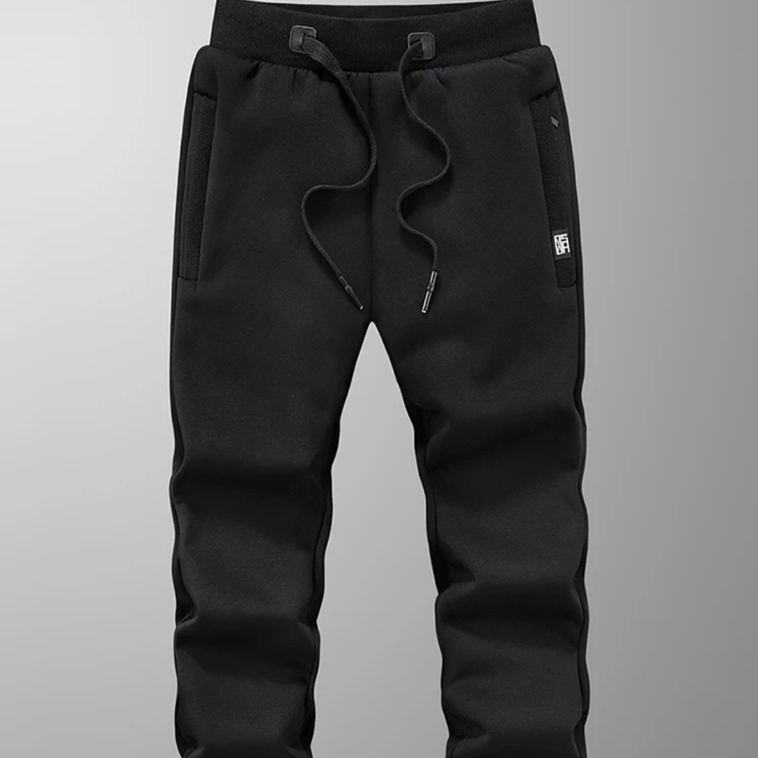 Fleece Joggers for Men – NordicTherm Plus-Size Winter Trousers