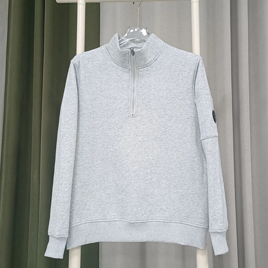 Half Zip Fleece Hoodie with Pocket Detail – MetroForm Pullover