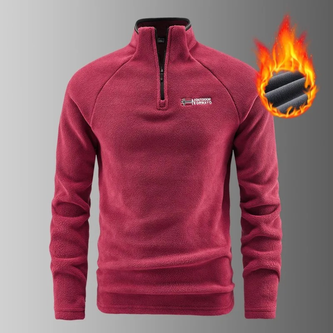 Half Zip Fleece for Men – AlpineCore Thermal Pullover