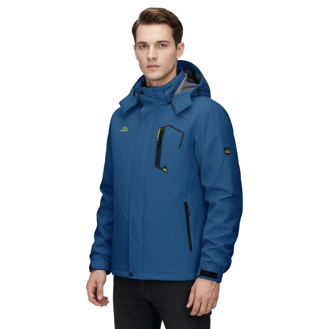 Men’s Waterproof Outdoor Jacket – Coat with Detachable Hood