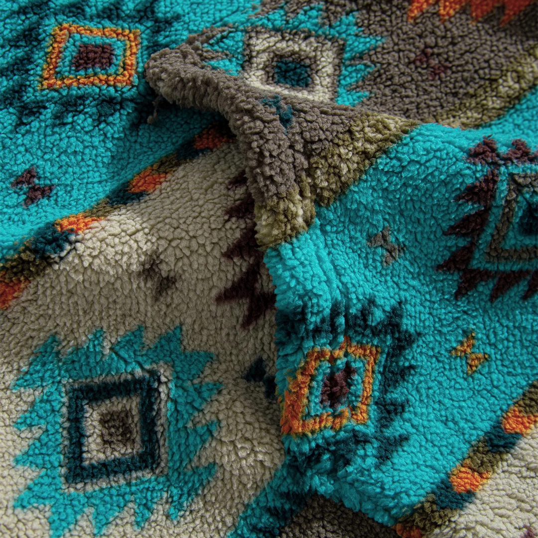 Half Zip Fleece Printed Sweatshirt – CanyonTribe Pullover