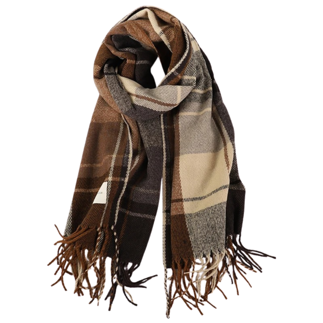 Checked Warm Polyester Scarf – WinterWeb