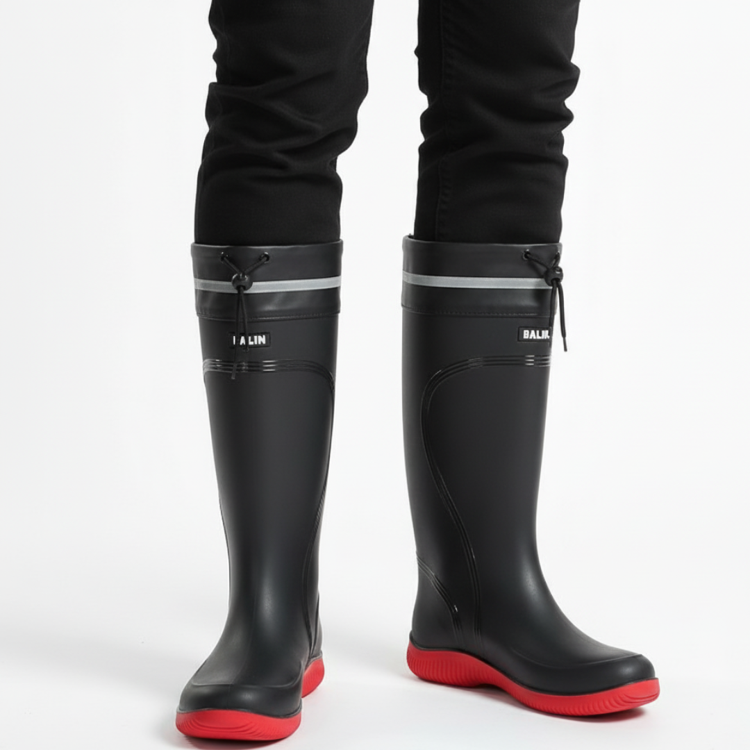 Rain Boots – StormStride Waterproof Mid-Calf Drawstring Boots