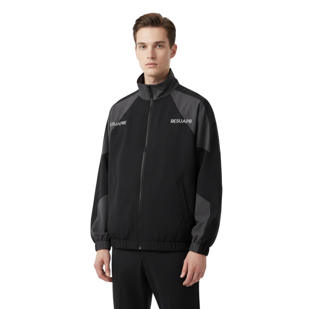 Men’s Lightweight Windbreaker Jacket – Varsity-Style Shell