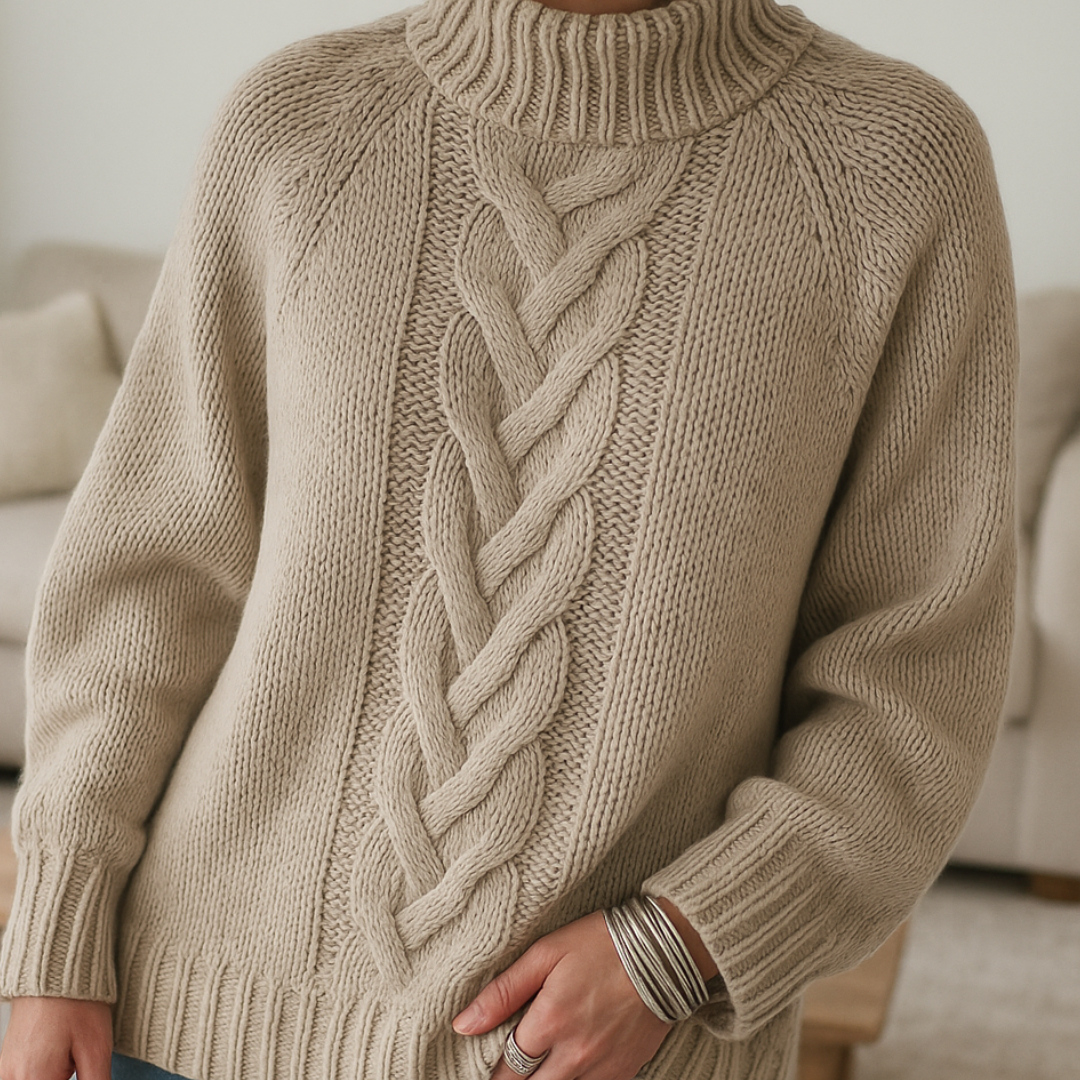 Sweater with Chunky Knit & Oversized Fit – Pamella CableVest
