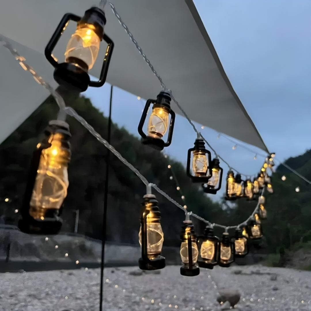 Solar LED String Lights Retro Kerosene – LanternGlow