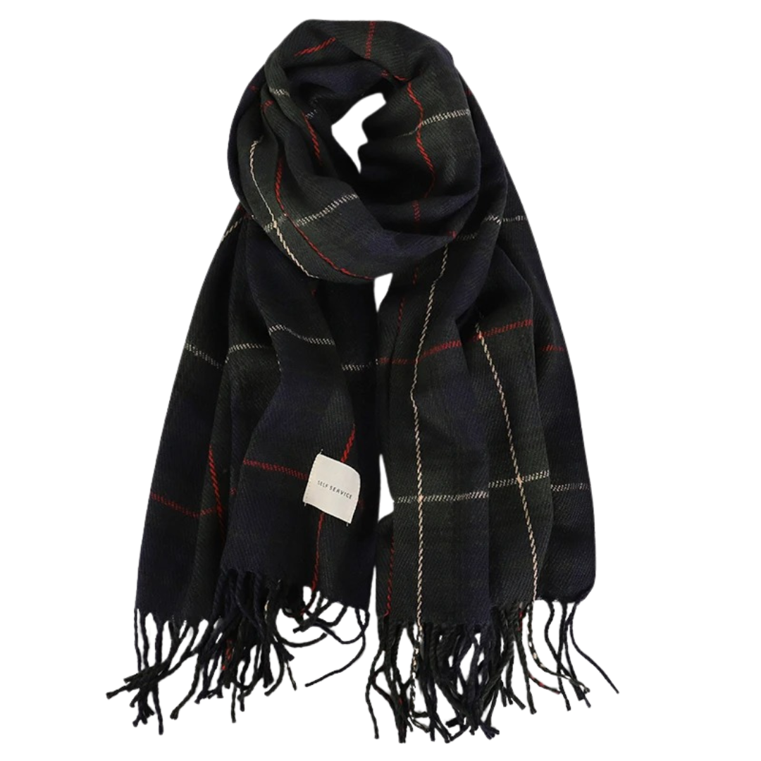Checked Warm Polyester Scarf – WinterWeb