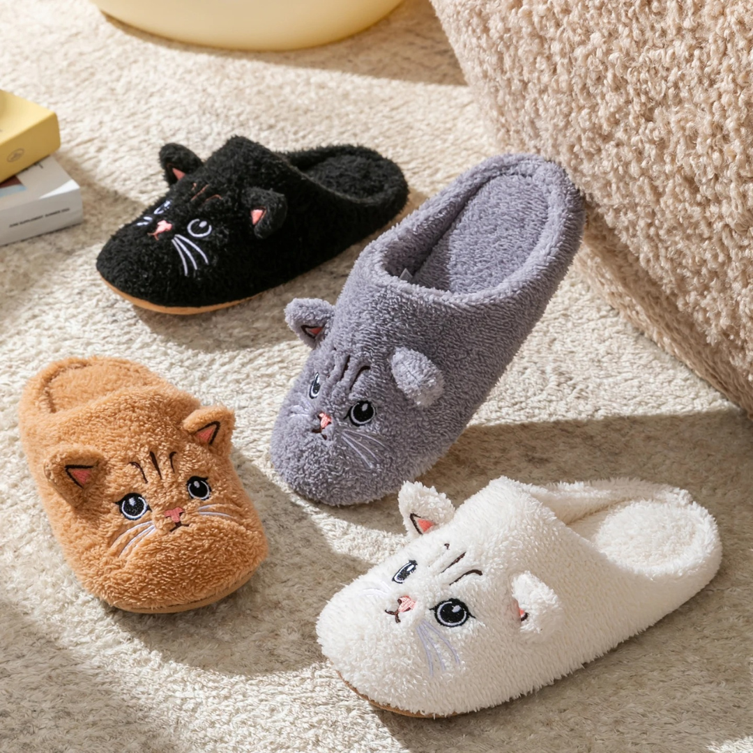 Slipper – CozyWhisker Cat Face Indoor Slippers