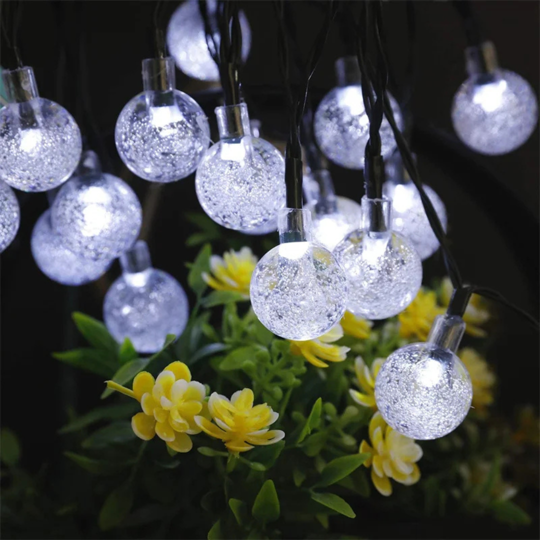Fairy Light Solar String Lights – CrystalGlow Garden Globes