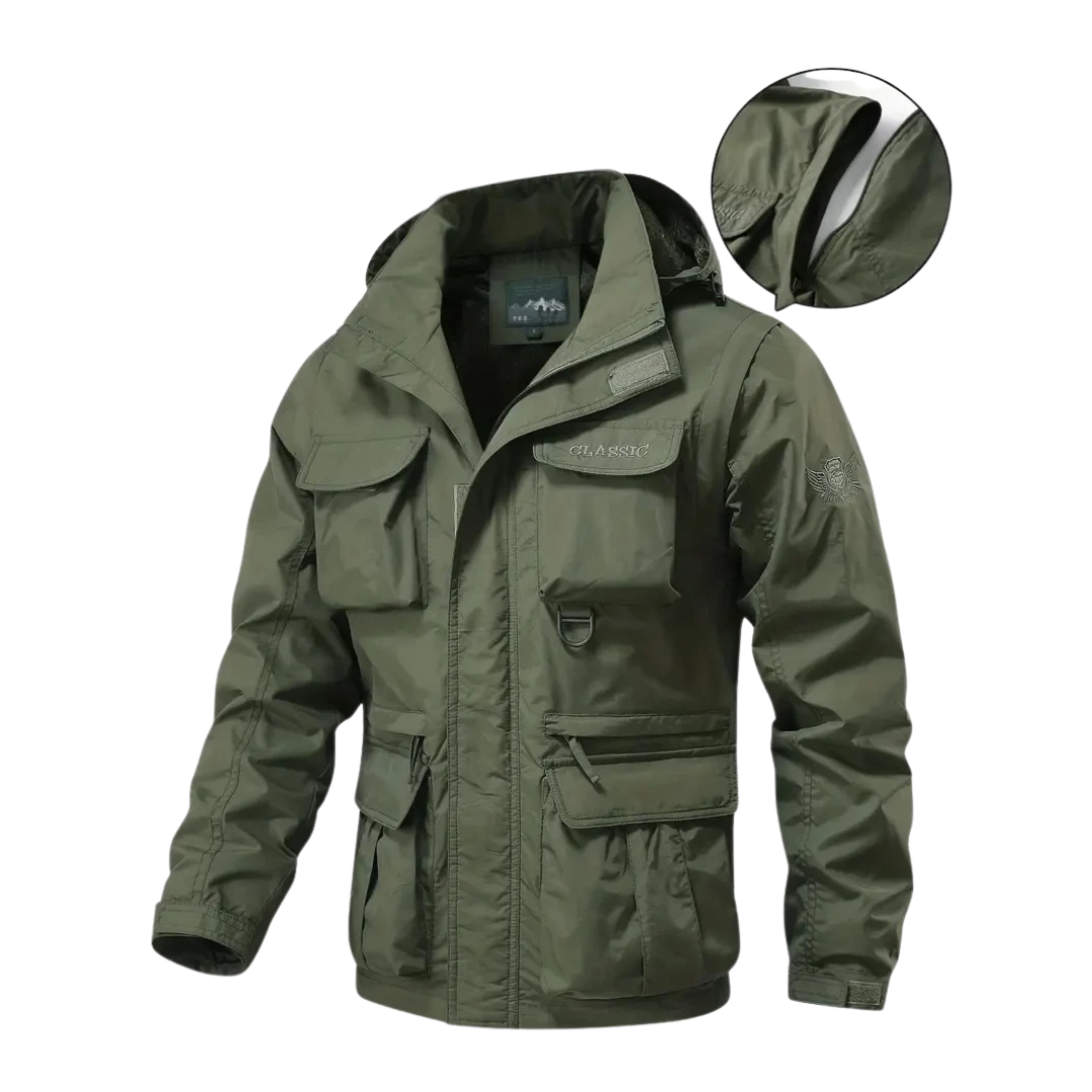 Men’s 3-in-1 Waterproof Jacket – Convertible Outdoor Coat