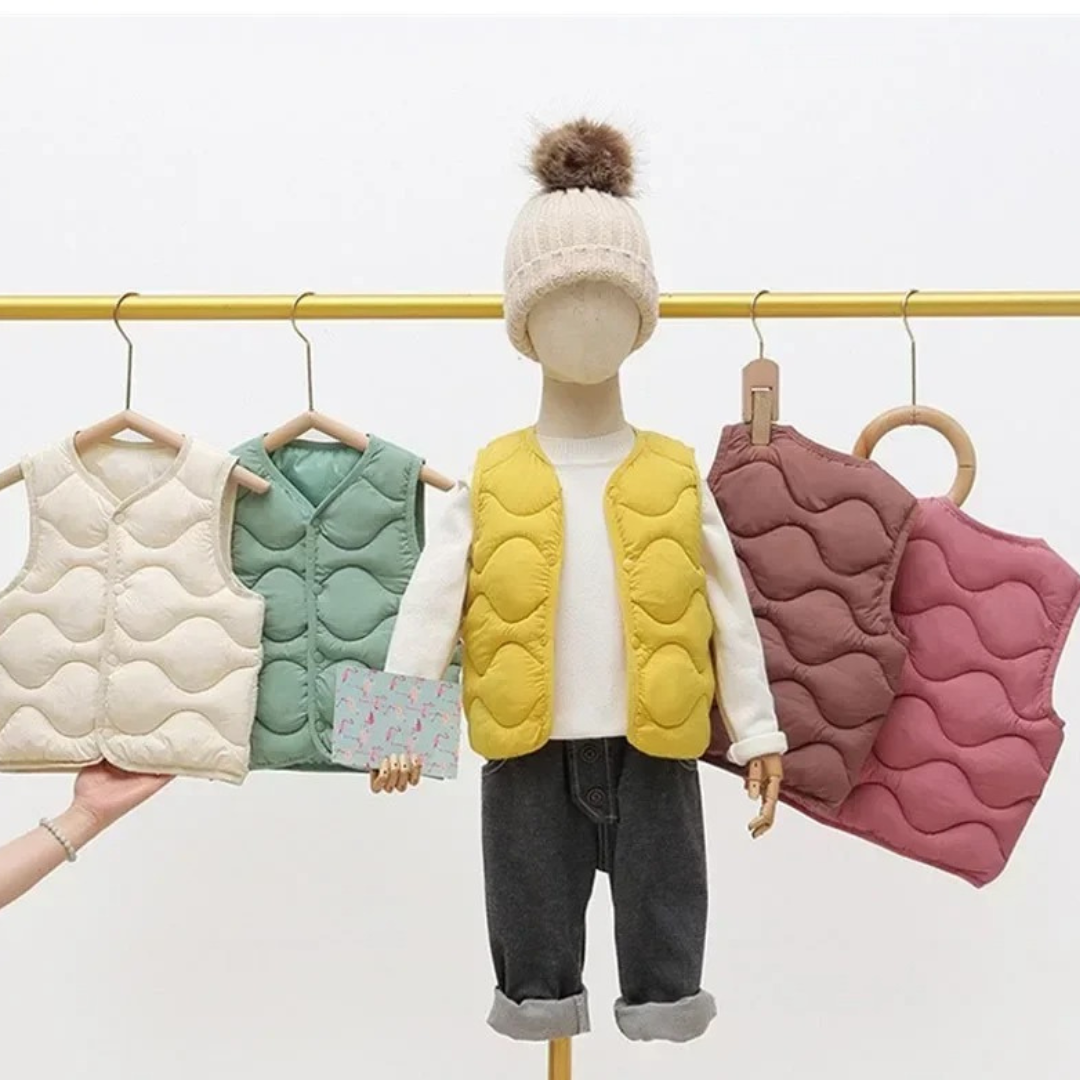 Children’s Winter Vest Jacket – PuffNest Cotton-Padded Gilet for Boys & Girls