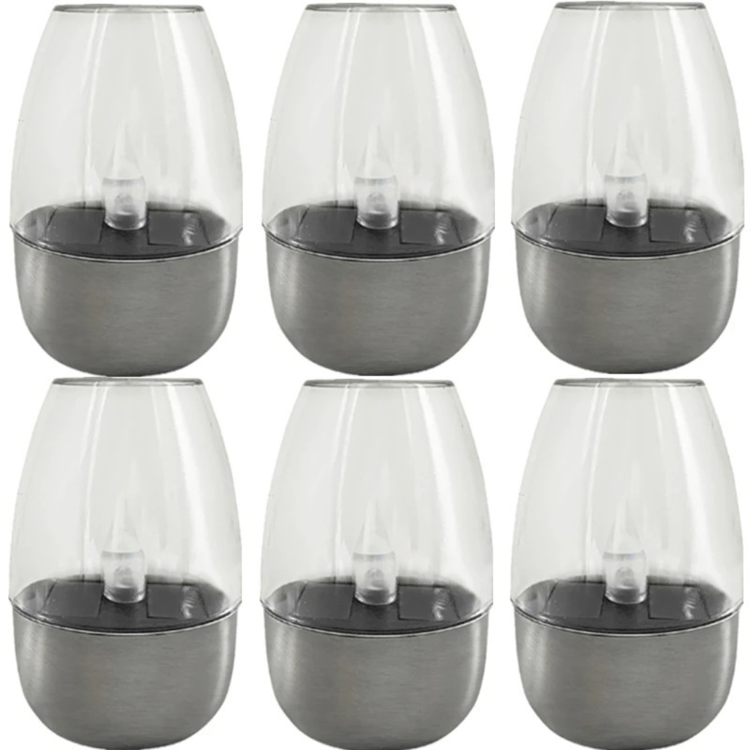 Led Flameless Candle Bulb – SolarGlow Tea Lights (Set of 6)