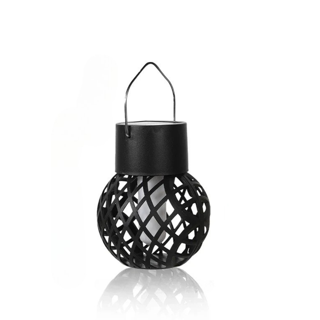 Lantern Light Outdoor Flame Effect – SolaraGlow Solar Hanging Set (4pcs)