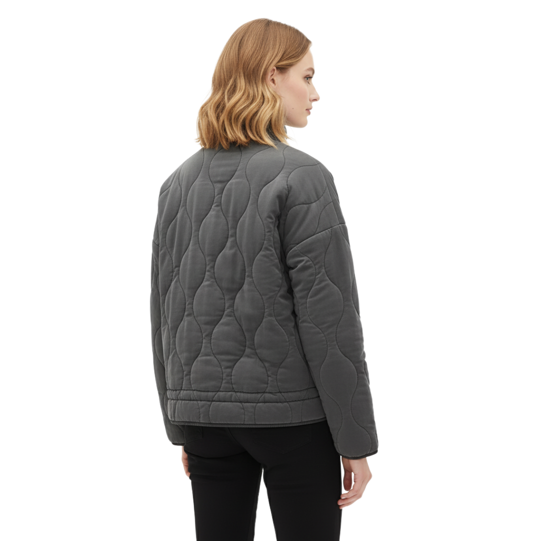 Women’s Quilted Puffer Jacket – QuiltEase Warm Cotton Coat