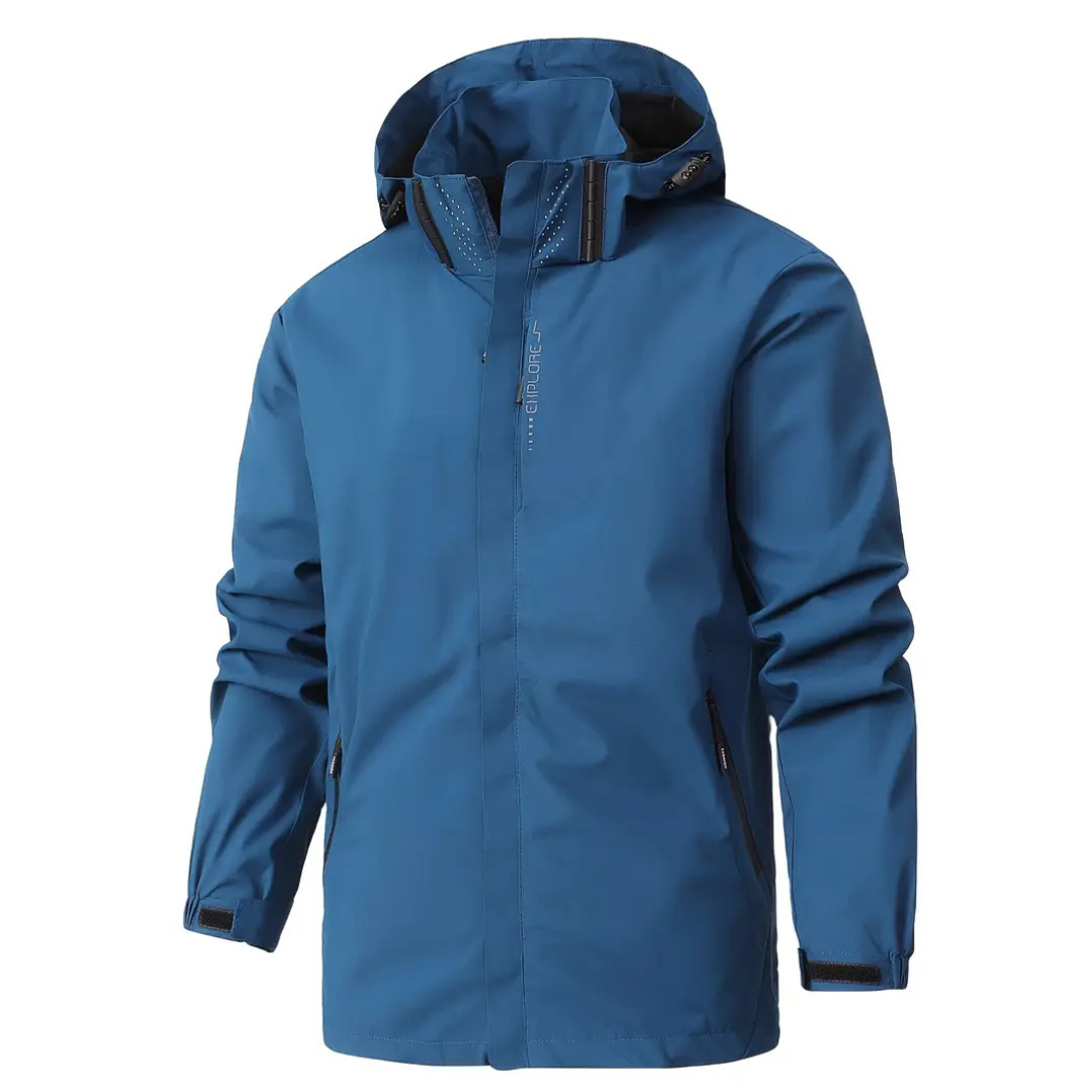 Men’s Hooded Waterproof Rain Shell Jacket – Casual Everyday Rain Jacket for Men