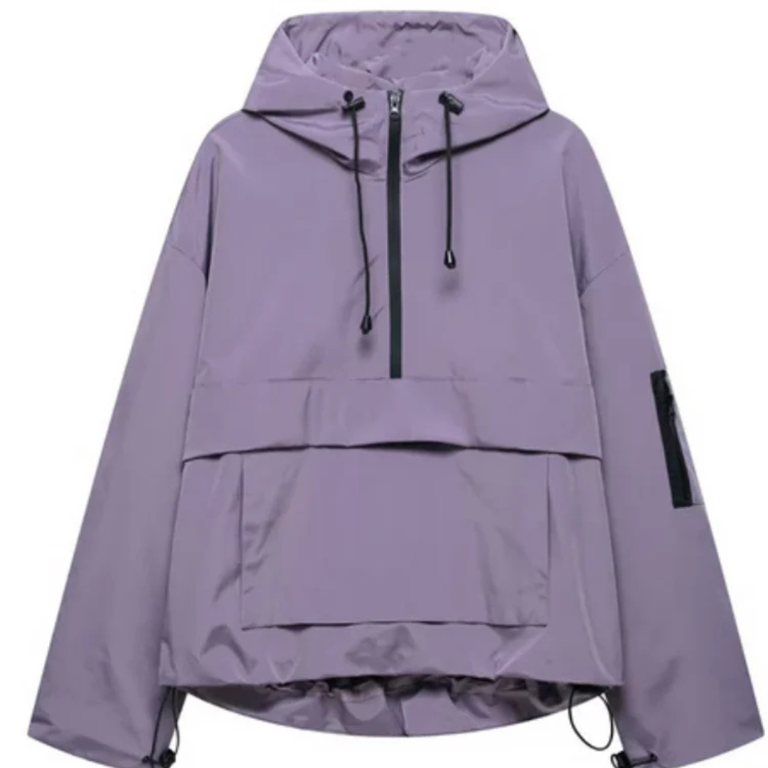Waterproof All-Weather Coat with Hood & Front Pocket – StormShield Parka