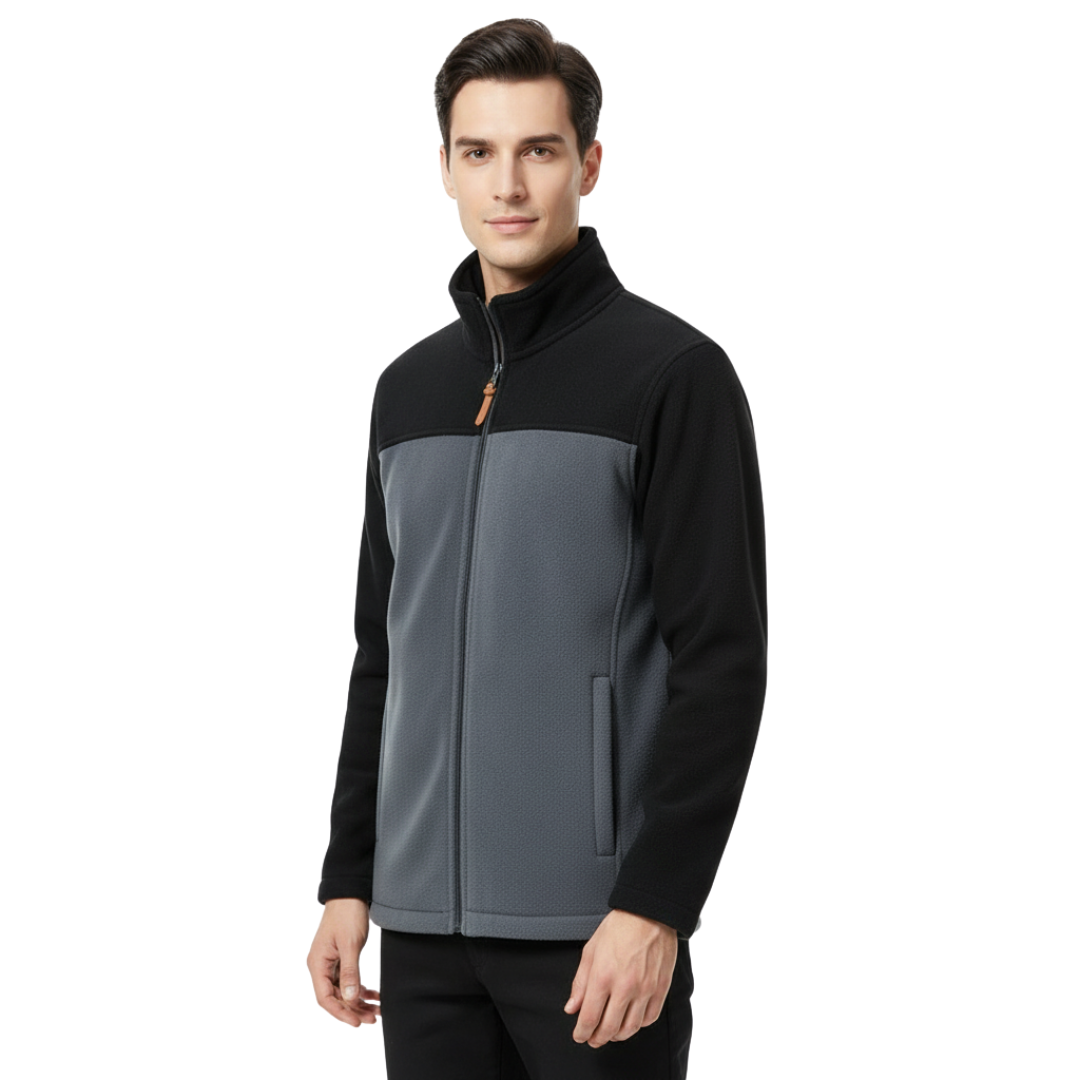 Men’s Softshell Fleece Jacket – Thermal Outdoor Zip-Up for Autumn & Winter