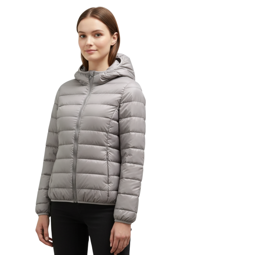 Waterproof Puffer Jacket with Hood – Windproof Winter Coat
