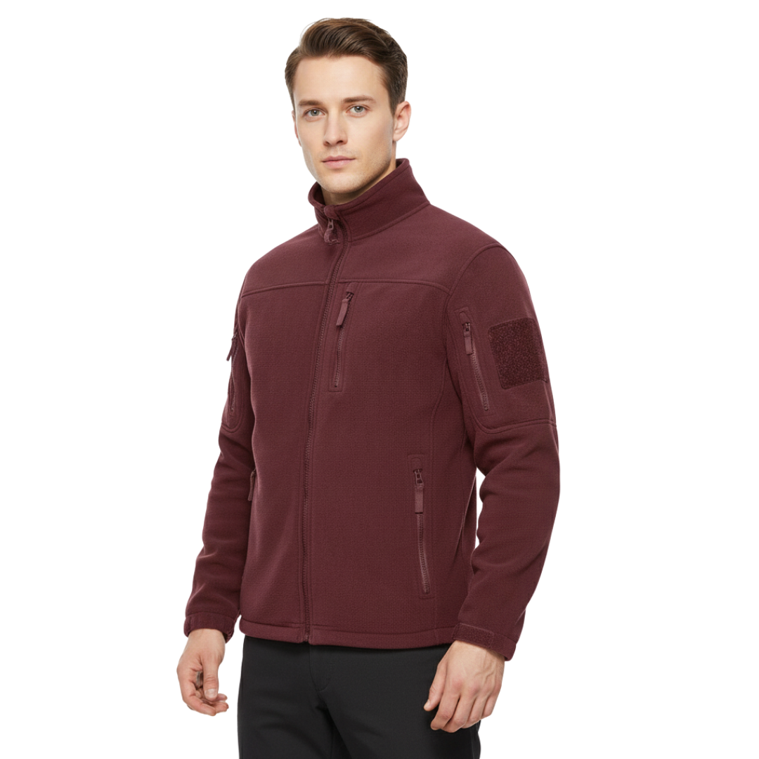 Men’s Thermal Fleece Jacket – Tactical Zip-Up Outdoor Jacket