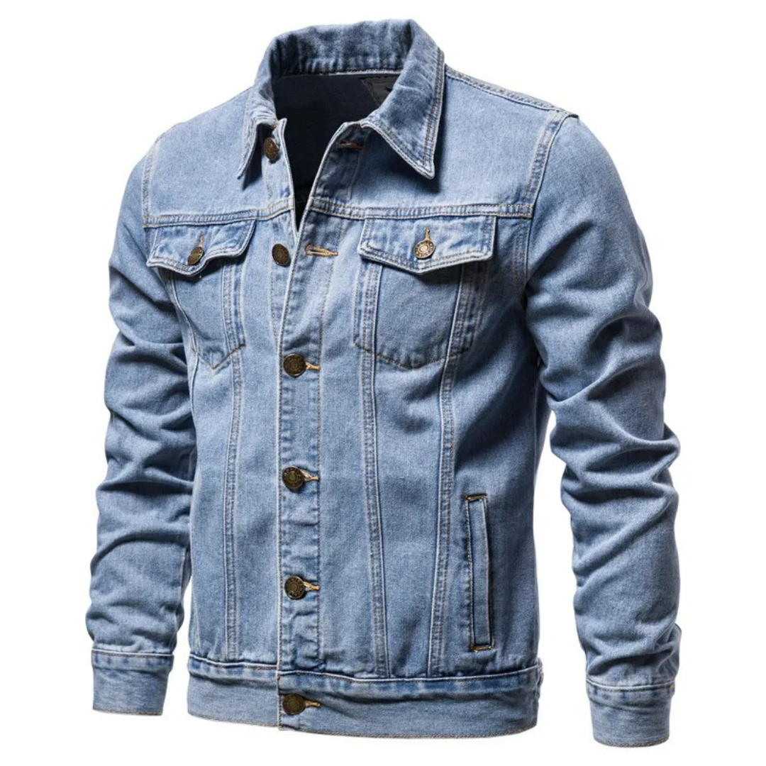 Men’s Vintage Denim Jacket – Ironweft Classic Cotton Outerwear