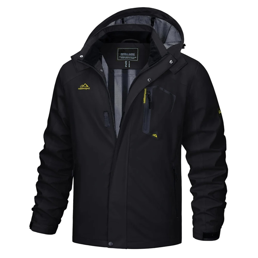 Men’s Waterproof Outdoor Jacket – Coat with Detachable Hood