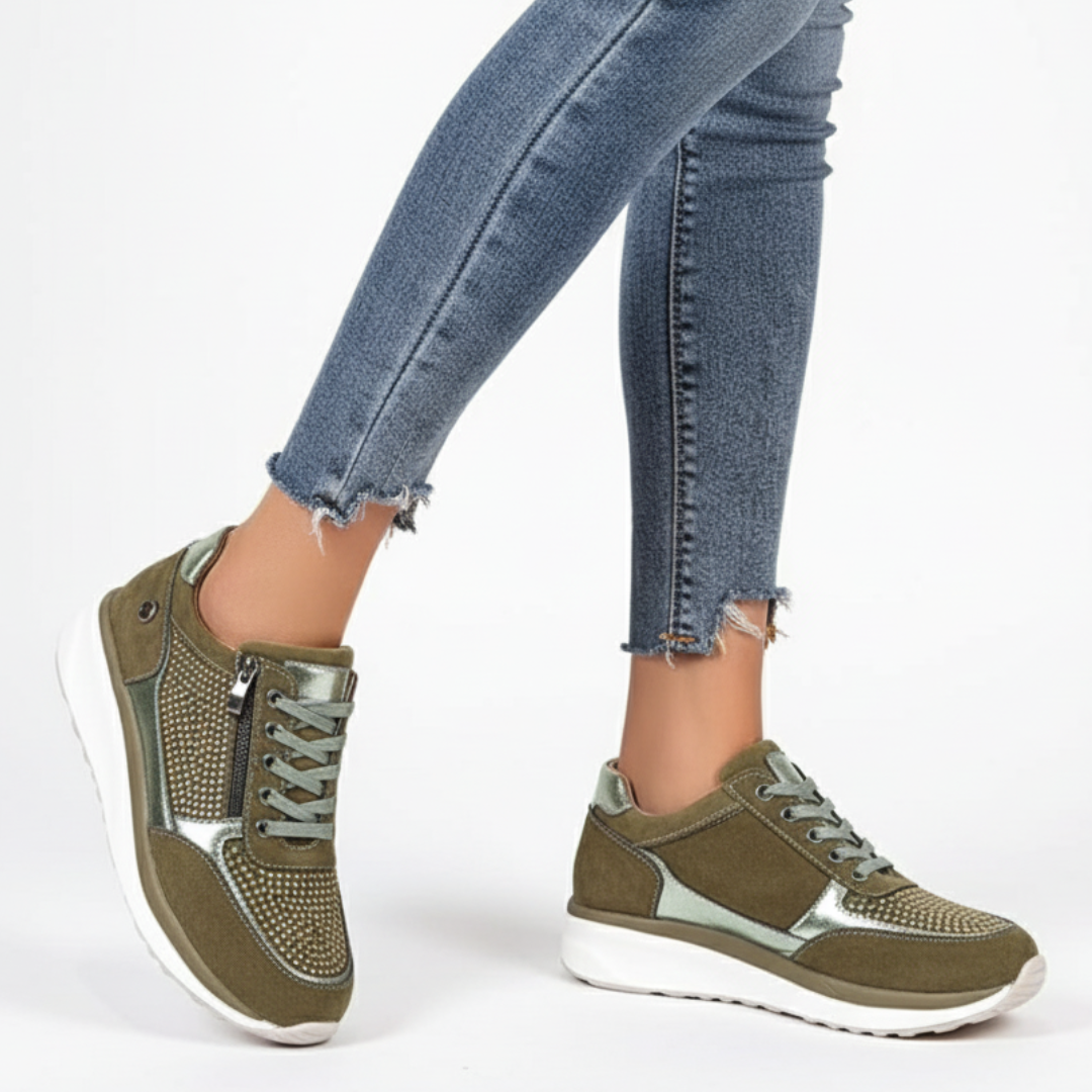 Women’s Orthopaedic Sneakers with Zipper - Breathable and Casual Walking Shoes