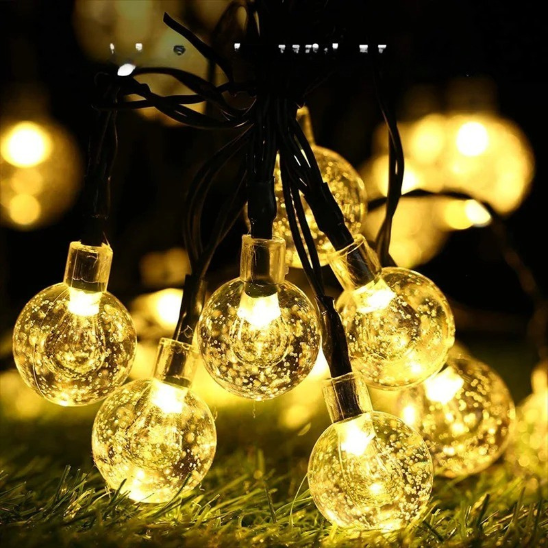 Fairy Light Solar String Lights – CrystalGlow Garden Globes