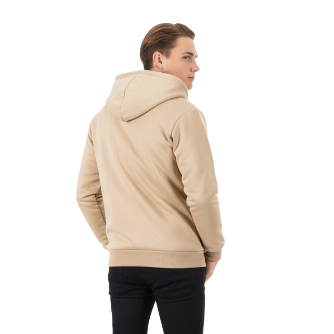 Men’s Thermal Fleece Zip-Up Hoodie – Warm Sherpa-Lined Winter Jacket