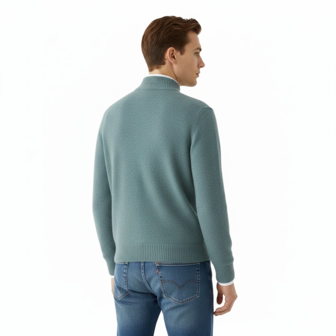 Men’s Cashmere-Feel Knit Sweater – Soft Turtleneck Jumper