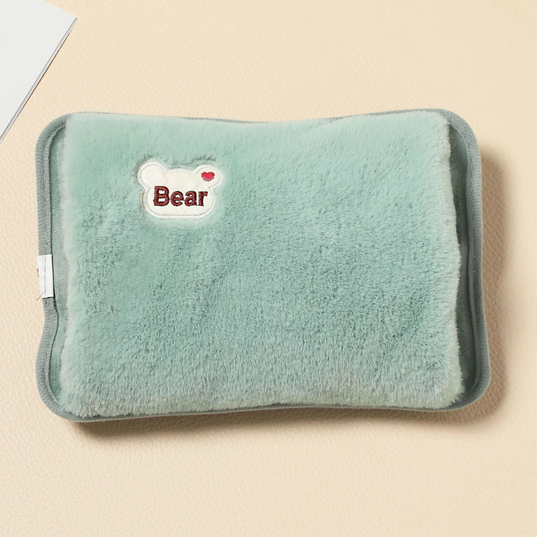 Electric Heat Cushion with USB Charging & Plush Cover – VelvetWarm HeatPack