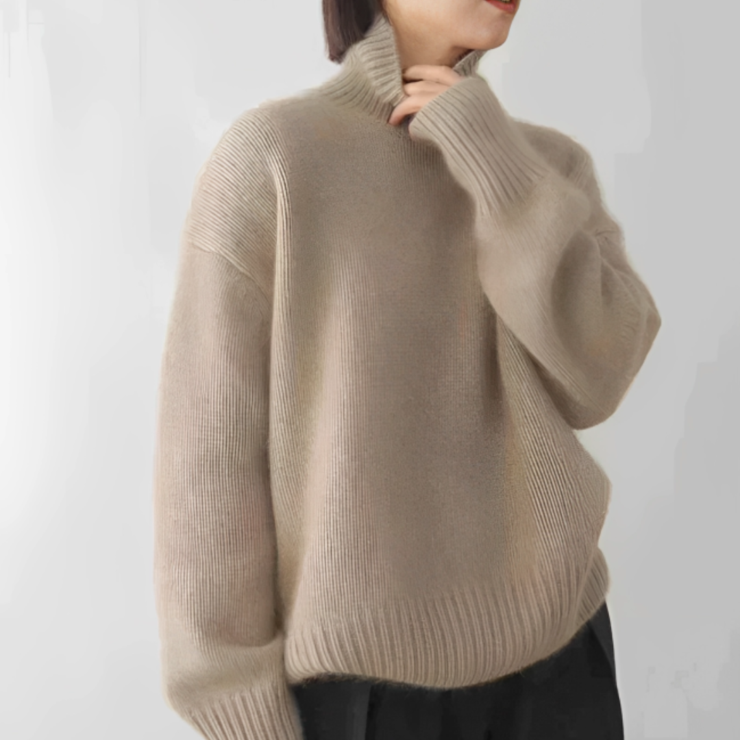 Cashmere High-Neck Sweater – Isabella Vest