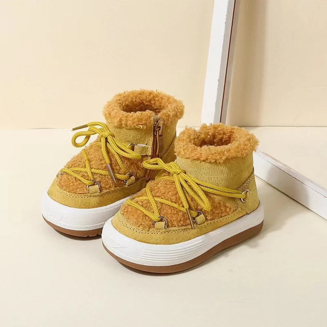 Baby Ankle Boots – CosyTrek Children’s Winter Lace-Up Shoes with Plush Lining