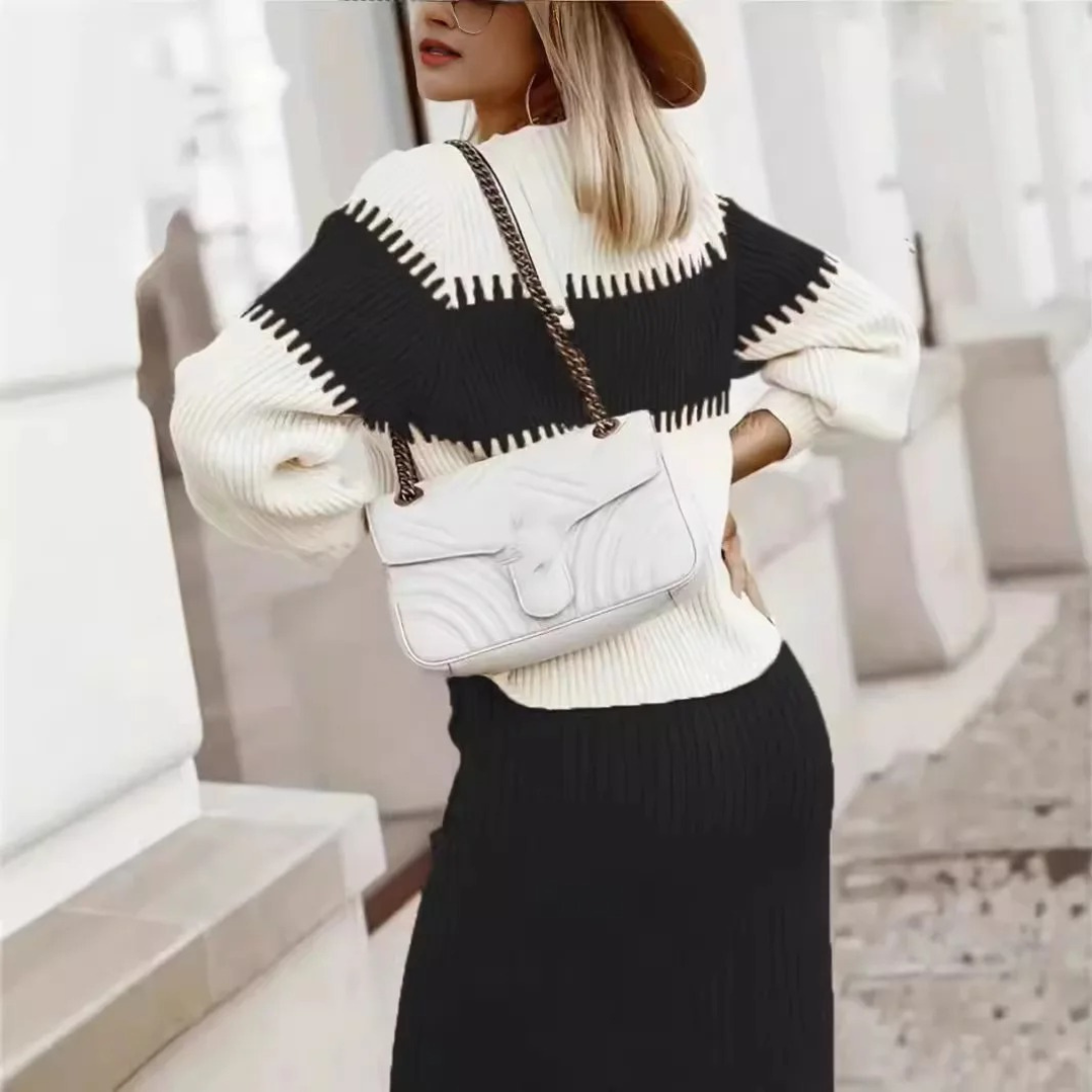 Women's Knitted Sweater Skirt Set – CurveKnit Vest Co-Ord
