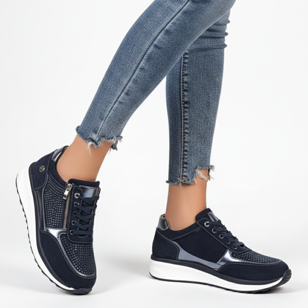 Women’s Orthopaedic Sneakers with Zipper - Breathable and Casual Walking Shoes