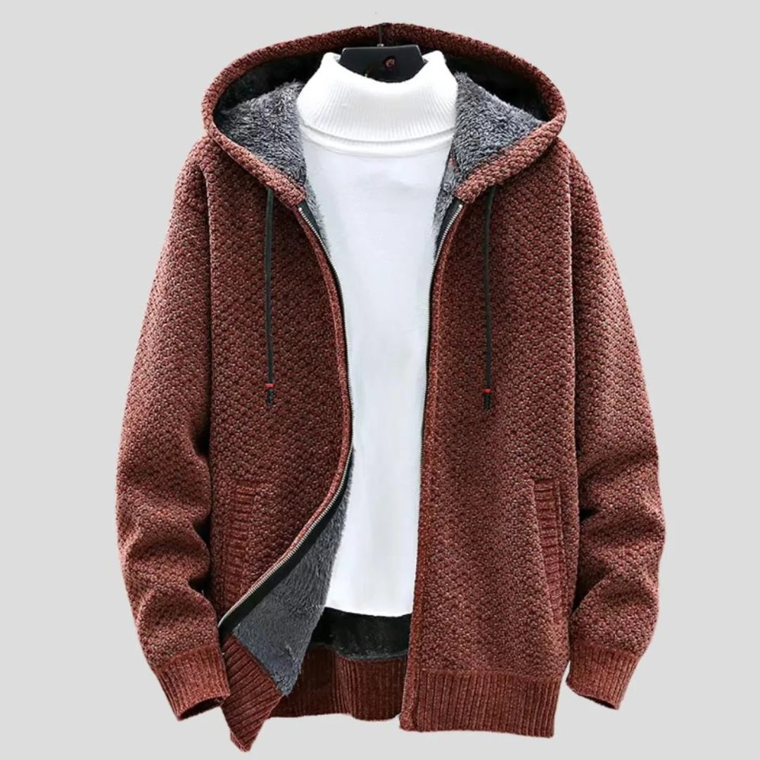 Women's Hooded Zip-Up Fleece Sweater – EmberKnit Vest Jacket