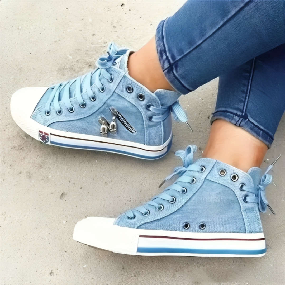 Boots – RetroCharm High-Top Denim Boots