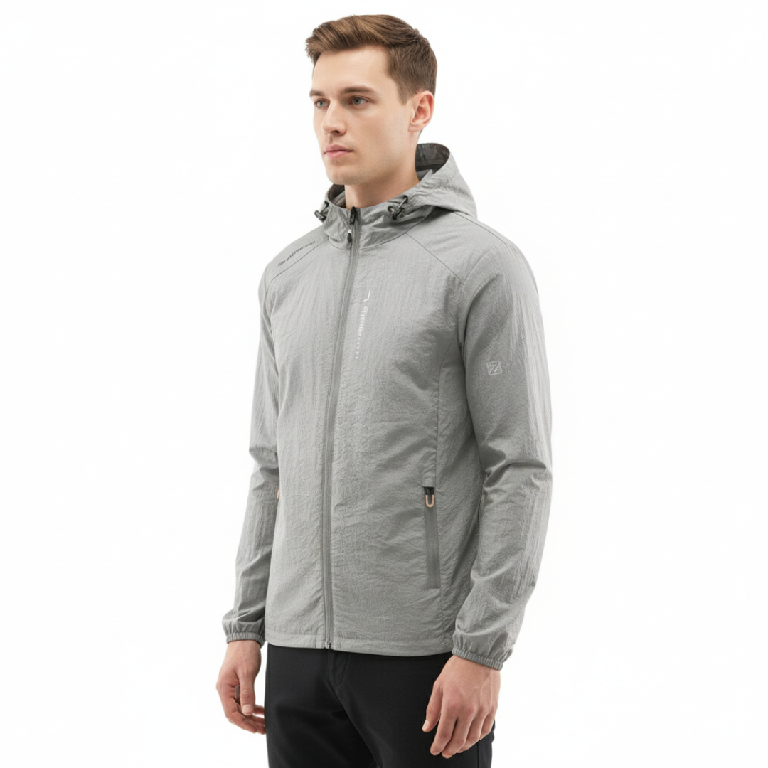 Men’s Lightweight Hooded Windbreaker – Outdoor Jacket