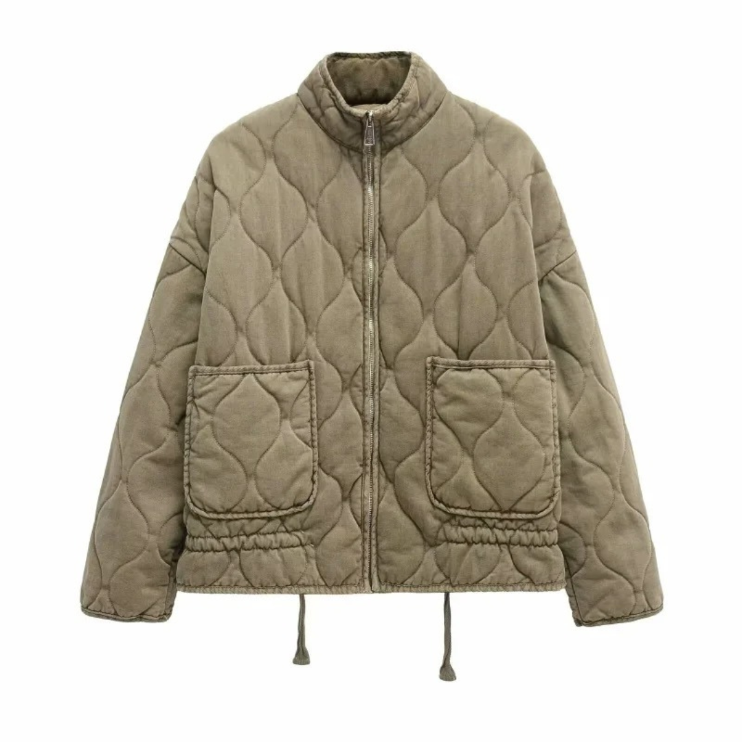 Women’s Quilted Puffer Jacket – QuiltEase Warm Cotton Coat