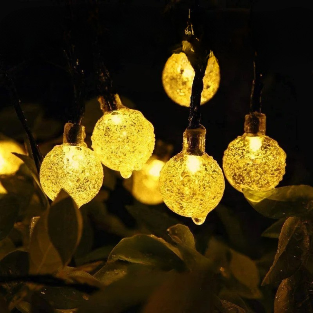 Fairy Light Solar String Lights – CrystalGlow Garden Globes